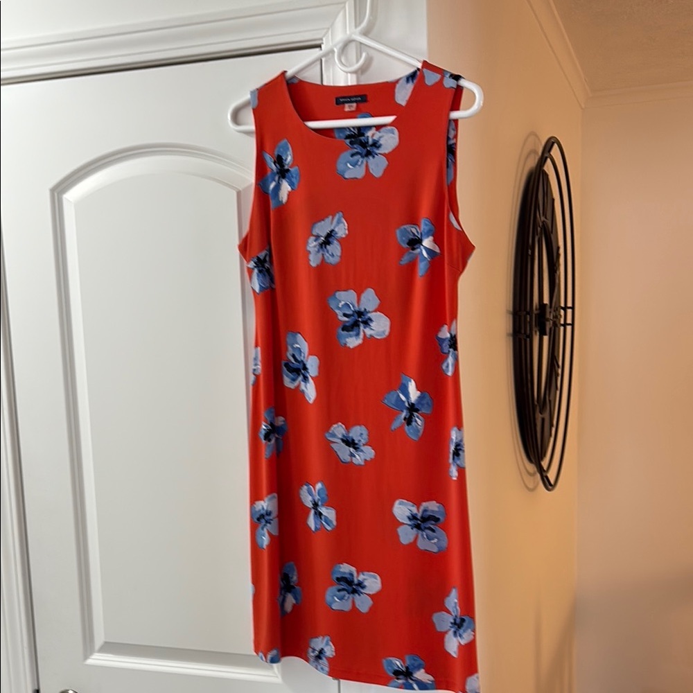 Floral Sleeveless Tommy Hilfiger Orange Dress size 10